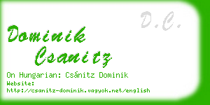 dominik csanitz business card